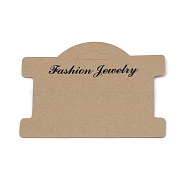 Cardboard Display Cards, Used For Necklace, Camel, 75x96x0.5mm(X-CDIS-S025-03B)