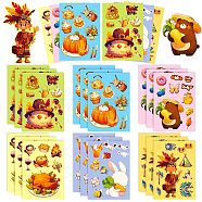 6Pcs Thanksgiving Day Paper Self-Adhesive Picture Stickers, for Water Bottles, Laptop, Luggage, Cup, Computer, Mobile Phone, Skateboard, Guitar Stickers Decor, Mixed Color, 210x150x0.1mm, 6pcs/set(STIC-C010-32)