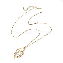 304 Stainless Steel Wavy Bar Link Chain Macrame Pouch Necklace Making, Golden, 23.90 inch(60.7cm)(NJEW-JN05064-02)