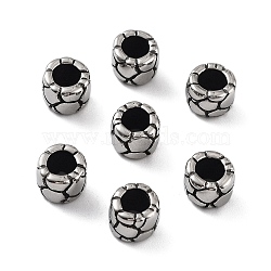 316 Surgical Stainless Steel Beads, Column, Antique Silver, 7.5x6mm, Hole: 4.3mm(STAS-K276-13A-AS)