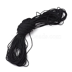 Nylon Thread, Chinese Knot Cord, DIY Material for Jewelry Making, Black, 1mm, about 3.06 Yards(2.8m)/pc(FIND-JF00139)