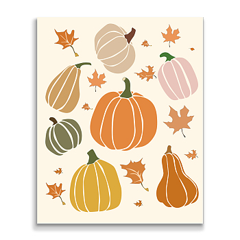 Rectangle with Face Pattern Paper, Gift Wrapping Paper, Pumpkin, 255x205x0.50mm