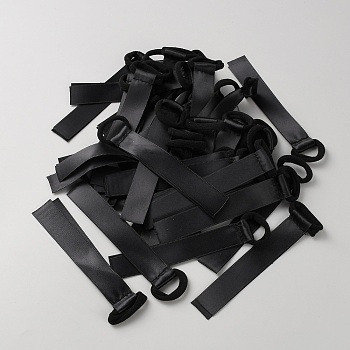 Polyester Blank Cheerleader Pom Poms Name Tags, Black, 132mm, 48pcs/set