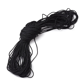 Nylon Thread, Chinese Knot Cord, DIY Material for Jewelry Making, Black, 1mm, about 3.06 Yards(2.8m)/pc