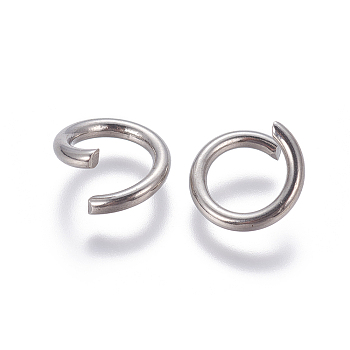 304 Stainless Steel Jump Ring, Open Jump Rings, Stainless Steel Color, 12 Gauge, 12x2mm, Inner Diameter: 8mm