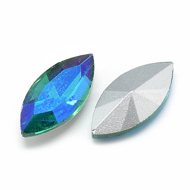 Cabujones de cristal con rhinestone(RGLA-T020-7x15mm-11)-2