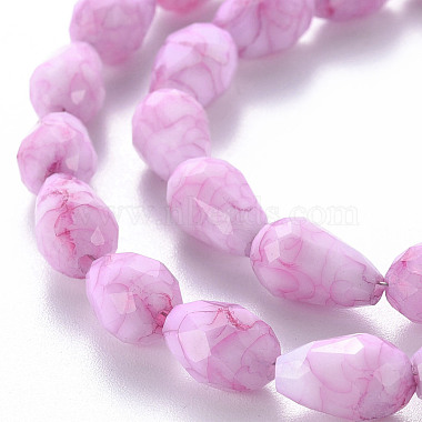 Opaque Baking Painted Crackle Glass Beads Strands(EGLA-T008-17D)-3