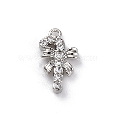 Platinum Clear Butterfly Brass+Cubic Zirconia+Shell Pendants