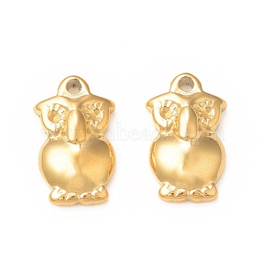 Real 18K Gold Plated Owl 304 Stainless Steel Pendants
