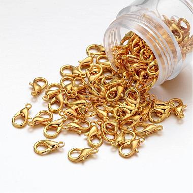 Fermoirs de accessoires de bijoux en alliage de zinc d'or homard griffes(X-E102-G)-4