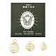 30 pièces 3 pendentifs de cage de perle en spirale en fil de fer de style(IFIN-YW0001-23KC)-1