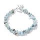 Natural Larimar Beaded Bracelets(X-BJEW-JB02681-01)-6