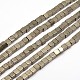 Cube Natural Pyrite Beads Strands(G-I126-17-4x4mm)-1