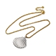 304 Stainless Steel Summer Beach Pendant Box Chain Necklaces(NJEW-K389-01GP-03)-2