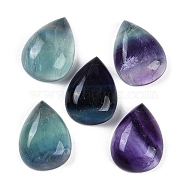 Natural Colorful Fluorite Cabochons, Teardrop, 17.5x13x5.5mm(G-I370-05B)