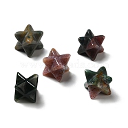 Natural Indian Agate Beads, No Hole/Undrilled, Merkaba Star, 12.5~13x12.5~13x12.5~13mm(G-A206-01B-48)