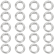 20Pcs Alloy Spring Gate Rings, Platinum, 19.5x3.5mm, Inner Diameter: 12.5mm(FIND-BBC0002-21P)