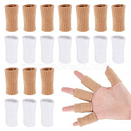 20Pcs 2 Colors Nylon Knitting Finger Protectors, Breathable Finger Sleeve, for Volleyball Basketball Sports, Mixed Color, 46~47x26~30x6mm, 10pcs/color(AJEW-GF0006-04)