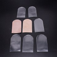 Silicone Heightening Adhesive Insoles Set, U Shape with PU Leather, Mixed Color, 110x56x4mm, 8pcs/set(AJEW-WH0230-33B)