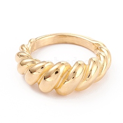 Ion Plating(IP) Unisex 304 Stainless Steel Finger Rings, Croissant Rings, Golden, Size 7, 3~6mm, Inner Diameter: 17.5mm(X-RJEW-Z008-08B-G)