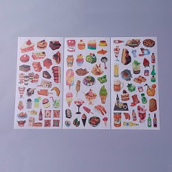 Scrapbook Stickers, Self Adhesive Picture Stickers,  Food Food Pattern, Colorful, 200x100mm(DIY-P003-F05)