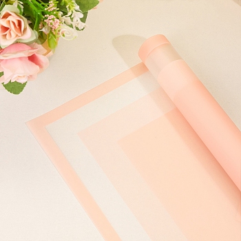 20 Sheets Waterproof Gift Wrapping Paper, Square, Folded Flower Bouquet Wrapping Paper Decoration, Light Salmon, 580x580mm