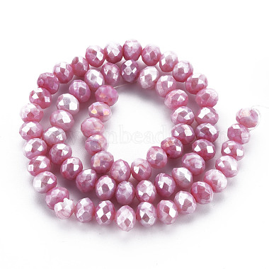 Opaque Baking Painted Glass Beads Strands(EGLA-N006-010A-B02)-2