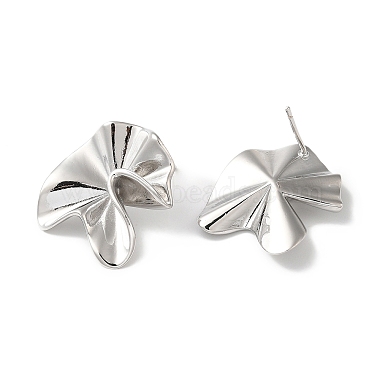 Rack Plating Brass Flower Stud Earrings for Women(EJEW-Z019-16P)-2