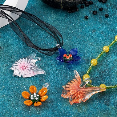 Kit de fabrication de colliers de fleurs et de papillons Kissitty DIY(DIY-KS0001-34)-7