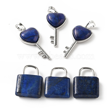 Pendentifs en lapis lazuli naturel(G-E580-01P-07)-2