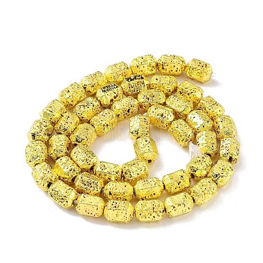 Electroplated Natural Lava Rock Beads Strands(G-H303-A10-G02)-2