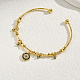 bracelets manchette ouverts en laiton doré(WP5014-1)-1
