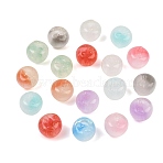 Gradient Color Transparent Resin Beads, Apple, with Glitter Powder, Mixed Color, 15.5x4mm, Hole: 1.5mm(RE-CBAC4C7-10)