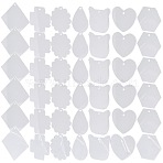 40Pcs Transparent Acrylic Disc Big Pendants, Acrylic Blanks, Clear, 42.8~50mm(ZXFQ-FS0001-01)