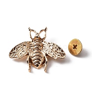 Alloy Bag Decorative Clasps, with Iron Screws, Bees, Light Gold, 2.25x2.6x0.5cm, Hole: 2.3mm, Screw: 8x3.5mm, Pin: 2.8mm, 2pcs/set(FIND-WH0111-151KCG)