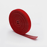 Nylon & Polyester Magic Tapes, Adhesive Hook and Loop Tapes, Red, 25x1mm, about 50m/roll(AJEW-WH0239-37A)