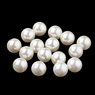 Eco-Friendly Plastic Imitation Pearl Beads, High Luster, Grade A, No Hole Beads, Round, Seashell Color, 6mm(MACR-S277-6mm-E)