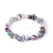 Natural Fluorite Chip Beaded Stretch Bracelets, Jewelry for Women Man, 7-1/4 inch(18.5cm)(PW23111179443)