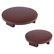 2Pc 2 Sizes Wood Display Basements, for Gemstone, Mini Vase Display, Round, Brown, 15~20x3.81cm, 1 size/pc(ODIS-WH0027-044)