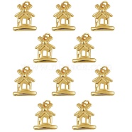 10Pcs Brass Charms, Long-Lasting Plated, with Jump Rings, Windmill, Real 18K Gold Plated, 14.5x12x3.5mm, Hole: 2.5mm(KK-SZ0004-80)