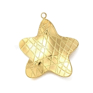 304 Stainless Steel Pendants, Star Charm, Golden, 25.5x24x3mm, Hole: 1.4mm(STAS-U027-03G-01)