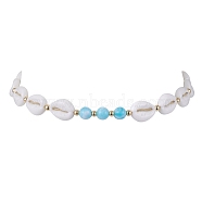 Adjustable Acrylic Shell Shape Beaded Necklaces, Seashell Color, 14.96~26.38 inch(38~67cm)(NJEW-JN04639)