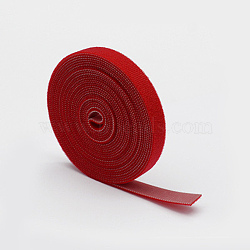 Nylon & Polyester Magic Tapes, Adhesive Hook and Loop Tapes, Red, 25x1mm, about 50m/roll(AJEW-WH0239-37A)