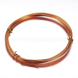 Round Aluminum Craft Wire, for Beading Jewelry Craft Making, Dark Orange, 18 Gauge, 1mm, 10m/roll(32.8 Feet/roll)(AW-D009-1mm-10m-12)