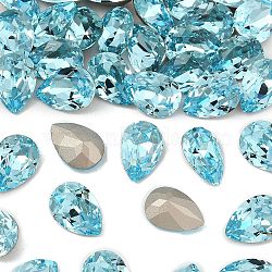 Preciosa&reg MAXIMA Crystal Fancy Stones, Czech Crystal, 435 16 301 Baroque Pear, Dura Foiling, 60010 Aqua Bohemica, 14x10mm(X-PRC-FE14-60010)
