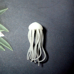 Sealife Model, UV Resin Filler, Epoxy Resin Jewelry Making, Jellyfish, White, 2x0.7cm(DIY-F039-05D-03)