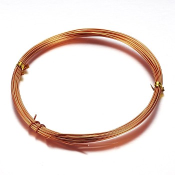 Round Aluminum Craft Wire, for Beading Jewelry Craft Making, Dark Orange, 18 Gauge, 1mm, 10m/roll(32.8 Feet/roll)