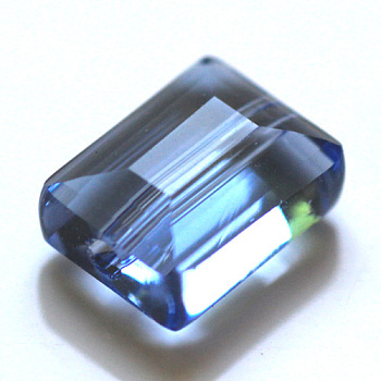 Imitation Austrian Crystal Beads, Grade AAA, Faceted, Rectangle, Light Sky Blue, 6x8x4mm, Hole: 0.7~0.9mm