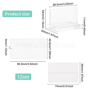 Panneau de lieu vierge en acrylique transparent et ensemble de supports de base(FIND-WH0042-52)-2