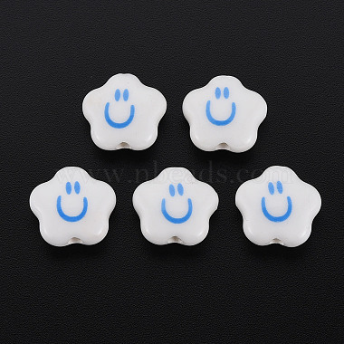 White Star Porcelain Beads